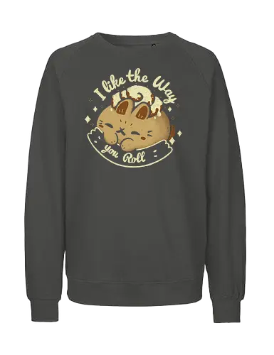 Kawaii Cinnamon Roll Bunny - cinnamon roll, cinnabon, cute, food, kawaii, bunny - Fairtrade Sweatshirt