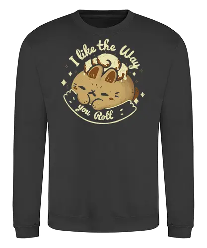 Kawaii Cinnamon Roll Bunny - cinnamon roll, cinnabon, cute, food, kawaii, bunny - Sweatshirt