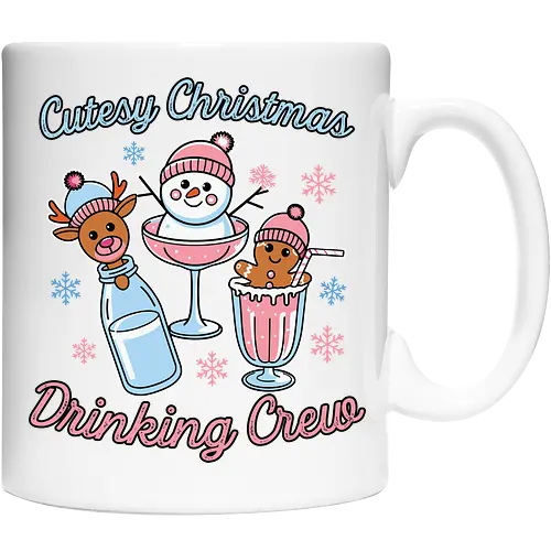 Cutesy Christmas Drinking Crew