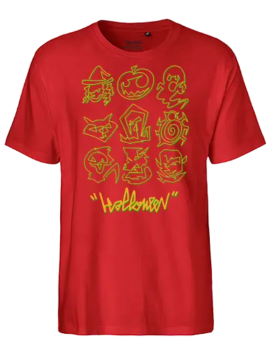 ghost dash  - horror, halloween, cool, cute, fun, funny, witch, dracula, vampire, parade - Fairtrade T-Shirt