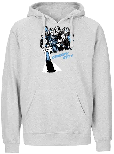 Creepy City - The Addams Family, Wednesday Addams, Addams Family, Morticia Addams, Gomez Addams, Vintage, Retro, Gothic, tv show, Classic Horror, Horror, Horror Movies, Monsters, Monster, Classic, Sin City, Halloween, Scary, Spooky, Spooky Season, Creepy, mystery - Fairtrade Hoodie