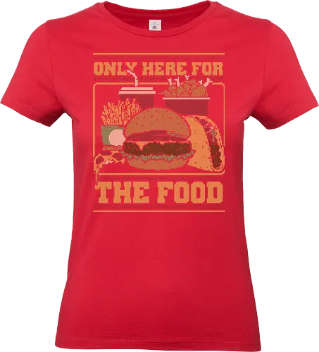 Ugly Sweater Fast Food - Food, Fast Food, Fast-food, Street Food, Ugly Sweater, Holiday, Christmas, Merry Christmas, Ugly Christmas Sweater, Pizza, Taco, Tacos, Fries, Soda, Fried, Chicken, Chicken Nuggets, Burger - Standard T-Shirt (Women)