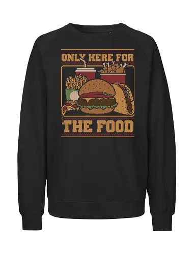 Ugly Sweater Fast Food - Food, Fast Food, Fast-food, Street Food, Ugly Sweater, Holiday, Christmas, Merry Christmas, Ugly Christmas Sweater, Pizza, Taco, Tacos, Fries, Soda, Fried, Chicken, Chicken Nuggets, Burger - Fairtrade Sweatshirt