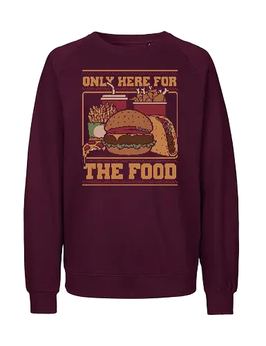 Ugly Sweater Fast Food - Food, Fast Food, Fast-food, Street Food, Ugly Sweater, Holiday, Christmas, Merry Christmas, Ugly Christmas Sweater, Pizza, Taco, Tacos, Fries, Soda, Fried, Chicken, Chicken Nuggets, Burger - Fairtrade Sweatshirt
