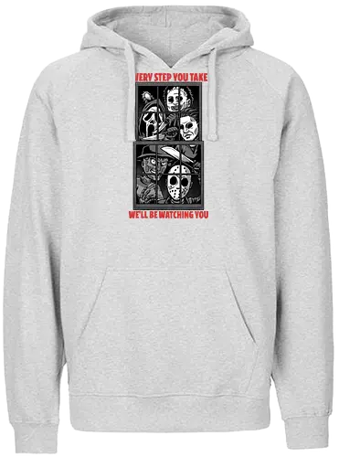 Horror Watching You - Slasher, Serial Killer, Classic Horror, Horror, Horror Comedy, Horror Movies, Movie, Music, Quote, Lyrics, Parody, Cult Classic, Classic, Retro Vintage, Cartoon, Scream, Halloween, Halloween Movie, Friday The 13th, Freddy, Jason - Fairtrade Hoodie