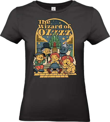 The Wizard Of Sleep - road, sleep, sleepy, sleeping, tired, lion, scarecrow, cute, yellow, green castle, classic, cute, cult, nap, napping, yellow brick road, movie, film, cult film, classic - Standard T-Shirt (Women)
