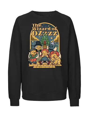 The Wizard Of Sleep - road, sleep, sleepy, sleeping, tired, lion, scarecrow, cute, yellow, green castle, classic, cute, cult, nap, napping, yellow brick road, movie, film, cult film, classic - Fairtrade Sweatshirt