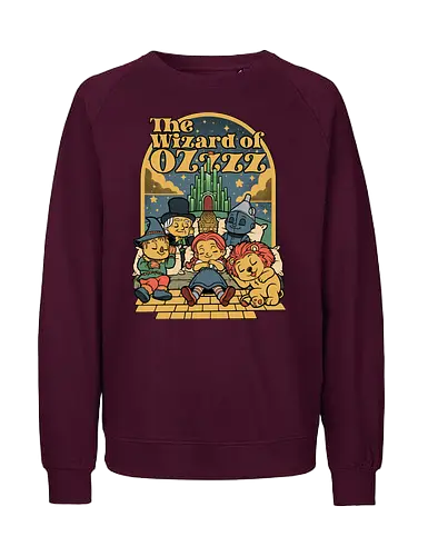 The Wizard Of Sleep - road, sleep, sleepy, sleeping, tired, lion, scarecrow, cute, yellow, green castle, classic, cute, cult, nap, napping, yellow brick road, movie, film, cult film, classic - Fairtrade Sweatshirt