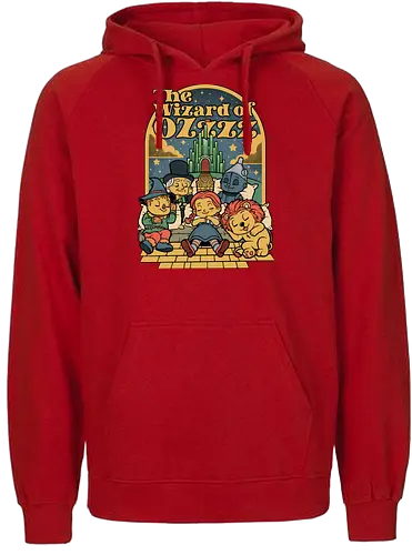 The Wizard Of Sleep - road, sleep, sleepy, sleeping, tired, lion, scarecrow, cute, yellow, green castle, classic, cute, cult, nap, napping, yellow brick road, movie, film, cult film, classic - Fairtrade Hoodie