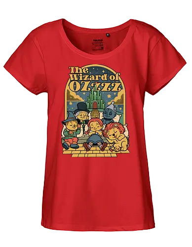 The Wizard Of Sleep - road, sleep, sleepy, sleeping, tired, lion, scarecrow, cute, yellow, green castle, classic, cute, cult, nap, napping, yellow brick road, movie, film, cult film, classic - Fairtrade Girl Shirt