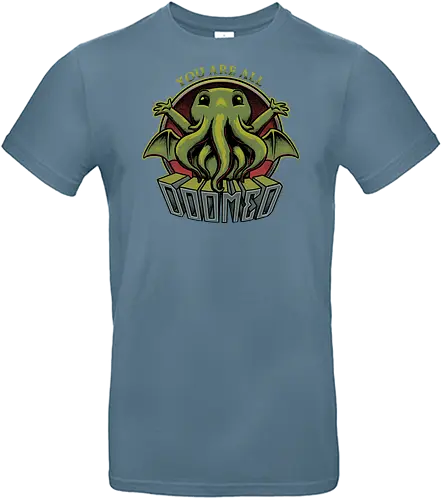 Cthulhu - You're all Doomed - cthulhu, lovecraft, hp lovecraft, cute, fun, funny, nerd, geek, book, literature, horror, cosmic, cosmic horror, space, spacial, outer space, mythos, rpg, necronomicon, call of cthulhu, fantasy, arkham, monster, tentacles - Standard T-Shirt