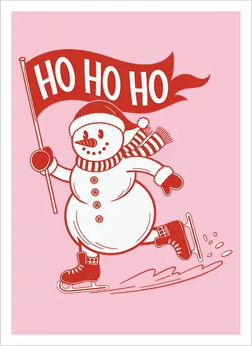 snowman ice skating