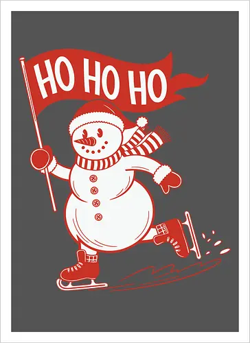 snowman ice skating