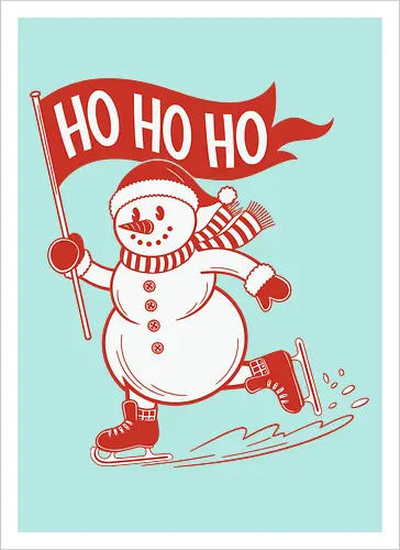 snowman ice skating