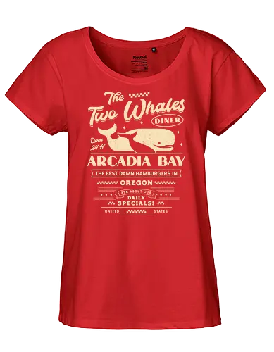 The Two Whales Diner Emblem - life, strange, Chloe, Max, rachel, arcadia, bay, butterfly, before the storm, video game, gaming, gamer, rocky mountain record traders, the black lantern, haven springs - Fairtrade Girl Shirt