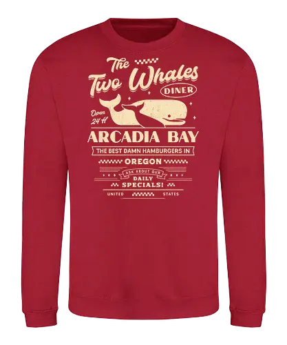 The Two Whales Diner Emblem - life, strange, Chloe, Max, rachel, arcadia, bay, butterfly, before the storm, video game, gaming, gamer, rocky mountain record traders, the black lantern, haven springs - Sweatshirt