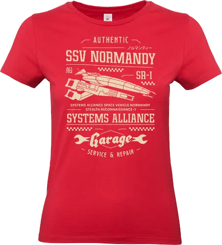 Ssv Normandy Garage - mass, n7, effect, commander shepard, spectre, ssv, normandy, systems alliance, garrus vakarian, tali zorah, video game, gaming, gamer, urdnot wrex, mordin solus, jaal ama darav, liara t soni - Standard T-Shirt (Women)