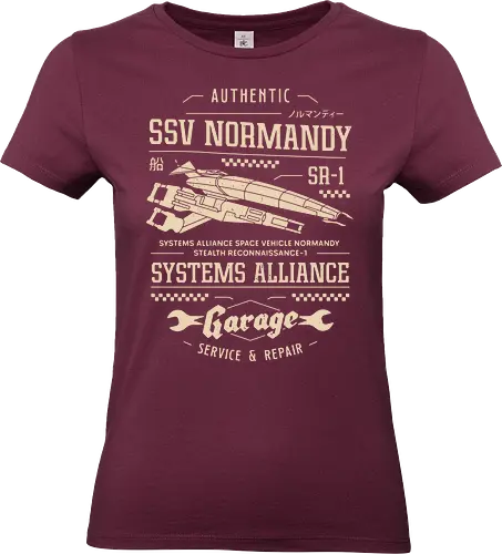 Ssv Normandy Garage - mass, n7, effect, commander shepard, spectre, ssv, normandy, systems alliance, garrus vakarian, tali zorah, video game, gaming, gamer, urdnot wrex, mordin solus, jaal ama darav, liara t soni - Standard T-Shirt (Women)
