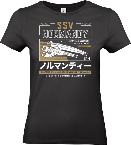 Ssv Normandy Aesthetic - mass, n7, effect, commander shepard, spectre, ssv, normandy, systems alliance, garrus vakarian, tali zorah, video game, gaming, gamer, urdnot wrex, mordin solus, jaal ama darav, liara t soni - Standard T-Shirt (Women)