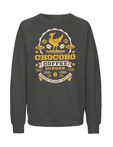 Kweh Coffee Grunge - final, tifa lockhart, gysahl greens, final xvi, fantasy, Kupo, kweh, avalanche, midgar, final xiv, ff14, Cloud, Villain, video game, fat kew - Fairtrade Sweatshirt