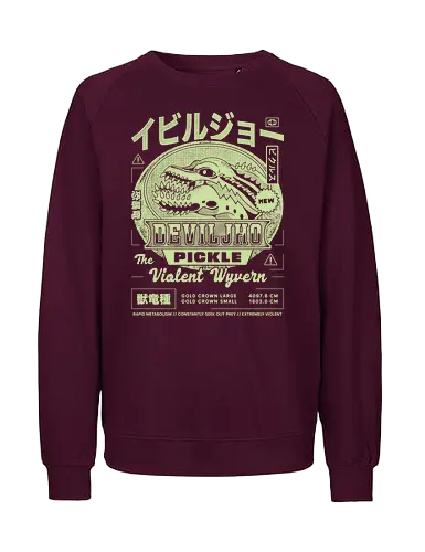 Pickle Grunge - monster, hunting, gamer, gaming, video games, iceborne, wyvern, felyne, pickle, hunter - Fairtrade Sweatshirt