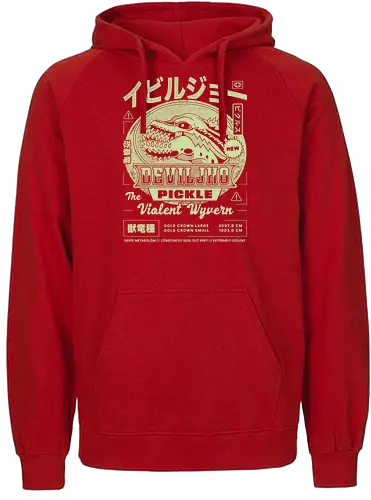 Pickle Grunge - monster, hunting, gamer, gaming, video games, iceborne, wyvern, felyne, pickle, hunter - Fairtrade Hoodie
