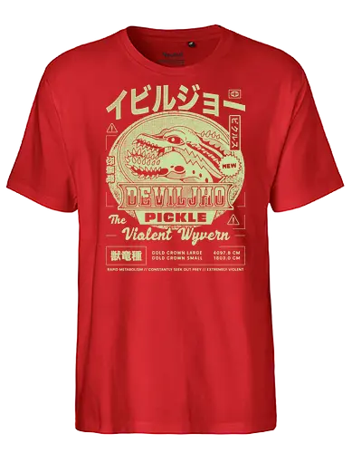Pickle Grunge - monster, hunting, gamer, gaming, video games, iceborne, wyvern, felyne, pickle, hunter - Fairtrade T-Shirt
