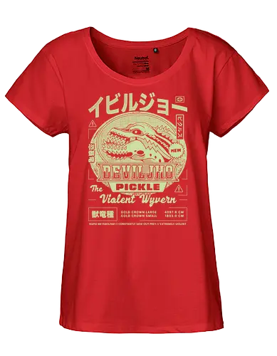 Pickle Grunge - monster, hunting, gamer, gaming, video games, iceborne, wyvern, felyne, pickle, hunter - Fairtrade Girl Shirt