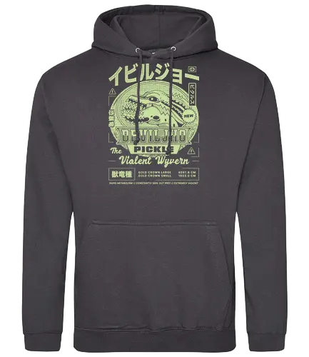 Pickle Grunge - monster, hunting, gamer, gaming, video games, iceborne, wyvern, felyne, pickle, hunter - Standard Hoodie