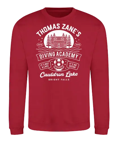 Cauldron Lake Diving Academy - alan, video game, video games, gaming, gamer, control, american nightmare, deer fest, oh deer diner, coffee thermos, cauldron, lake, night, springs, wake - Sweatshirt