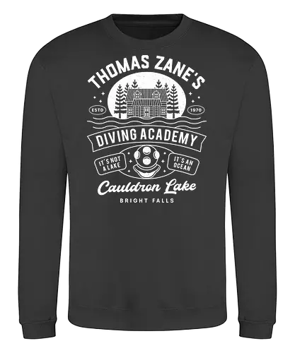 Cauldron Lake Diving Academy - alan, video game, video games, gaming, gamer, control, american nightmare, deer fest, oh deer diner, coffee thermos, cauldron, lake, night, springs, wake - Sweatshirt