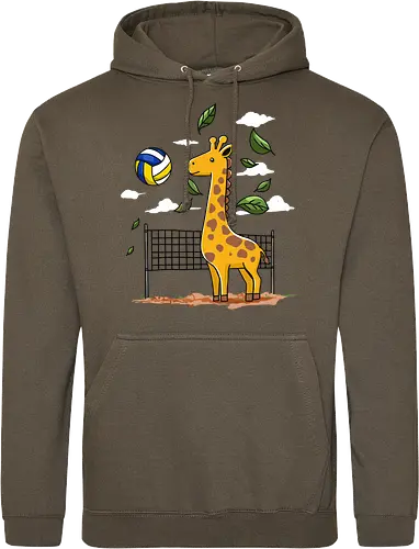 Giraffe Playing Volleyball
