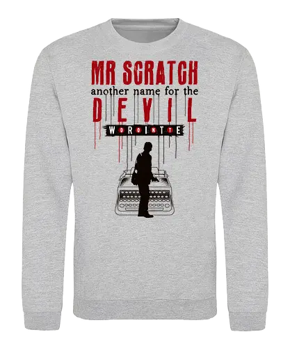  Scratch Devil And Writer - alan, video game, video games, gaming, gamer, control, american nightmare, deer fest, oh deer diner, coffee thermos, cauldron, lake, night, springs, wake - Sweatshirt