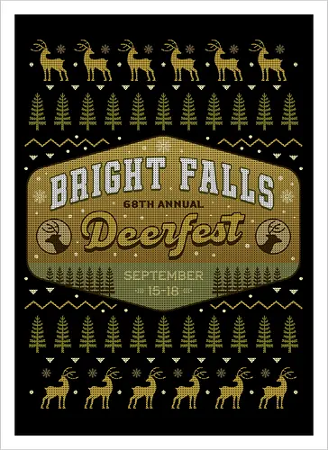 Deerfest Bright Falls Ugly Sweater