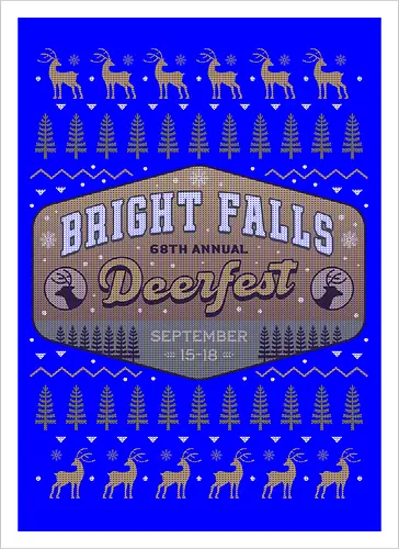 Deerfest Bright Falls Ugly Sweater