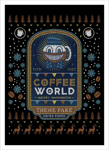 Watery Coffee World Ugly Sweater