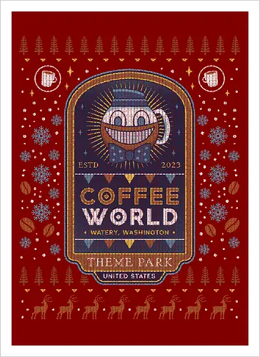Watery Coffee World Ugly Sweater