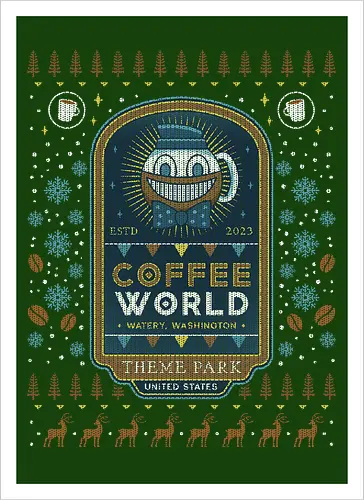 Watery Coffee World Ugly Sweater