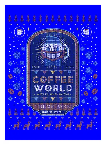 Watery Coffee World Ugly Sweater