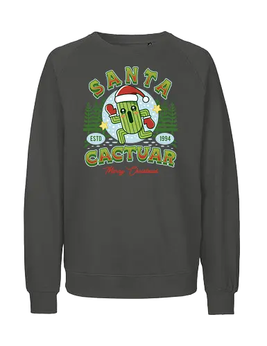 Santa Cactus - Final, kweh, fantasy, video game, gaming, gamer, christmas, xmas, merry christmas - Fairtrade Sweatshirt