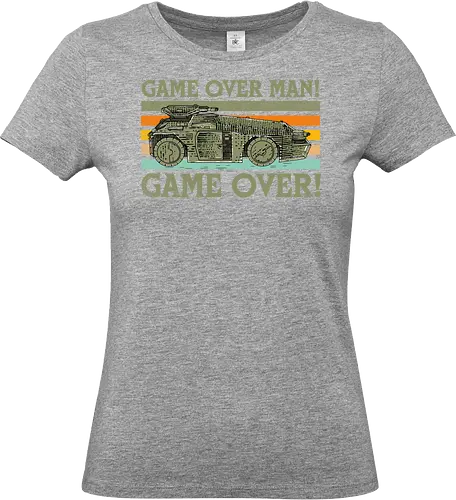 Game Over Man Game Over - game over man, Aliens, aliens movie, hicks, Ellen Ripley, 1986, 86, 80s, apc, army, marines - Standard T-Shirt (Women)