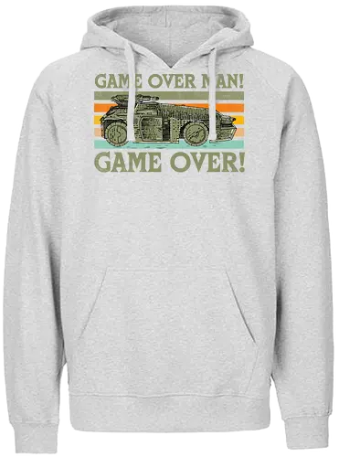 Game Over Man Game Over - game over man, Aliens, aliens movie, hicks, Ellen Ripley, 1986, 86, 80s, apc, army, marines - Fairtrade Hoodie