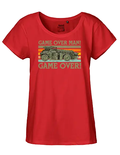 Game Over Man Game Over - game over man, Aliens, aliens movie, hicks, Ellen Ripley, 1986, 86, 80s, apc, army, marines - Fairtrade Girl Shirt