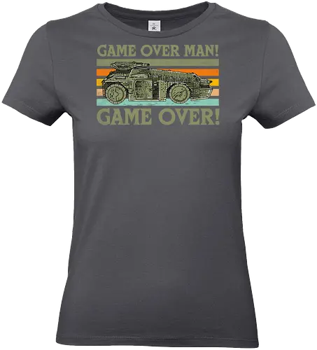 Game Over Man Game Over - game over man, Aliens, aliens movie, hicks, Ellen Ripley, 1986, 86, 80s, apc, army, marines - Standard T-Shirt (Women)