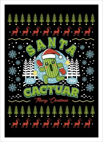 Santa Cactus Christmas