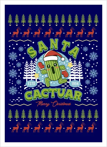 Santa Cactus Christmas