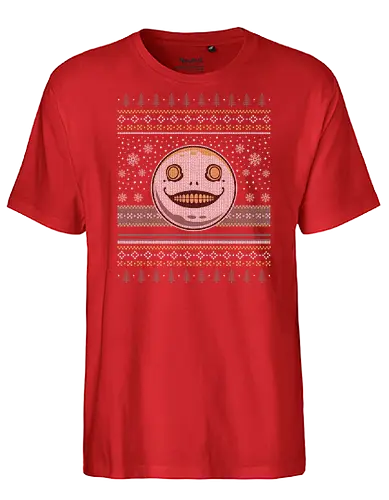 Emil Ugly Sweater - gamer, video games, gaming, anime, emil, automata, replicant, gestalt, 2b, a2, 9s, yorha, robot, grimoire weiss, drakengard, ugly christmas sweater, xmas, Christmas, Automata - Fairtrade T-Shirt
