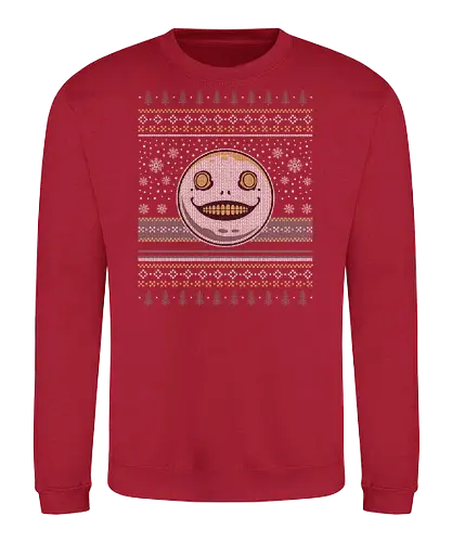 Emil Ugly Sweater - gamer, video games, gaming, anime, emil, automata, replicant, gestalt, 2b, a2, 9s, yorha, robot, grimoire weiss, drakengard, ugly christmas sweater, xmas, Christmas, Automata - Sweatshirt