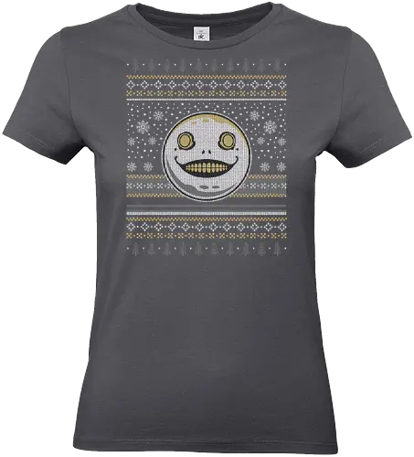 Emil Ugly Sweater - gamer, video games, gaming, anime, emil, automata, replicant, gestalt, 2b, a2, 9s, yorha, robot, grimoire weiss, drakengard, ugly christmas sweater, xmas, Christmas, Automata - Standard T-Shirt (Women)