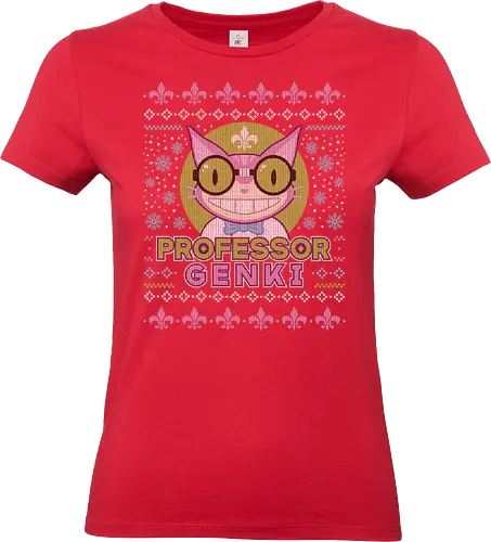 Steelport Cat Ugly Sweater - saints, johnny gat, third street saints, agents of mayhem, gat out of hell, row, cat, professor genki, ugly christmas sweater, games, gamer, gaming, video game, video games - Standard T-Shirt (Women)